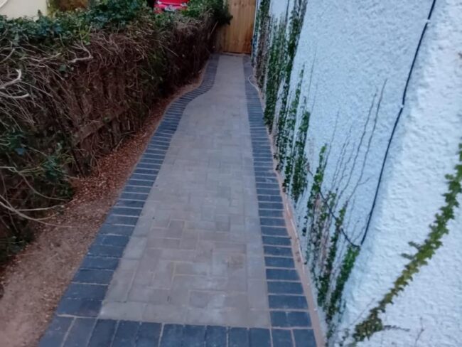 high wycombe wrap around block paved driveway path 23