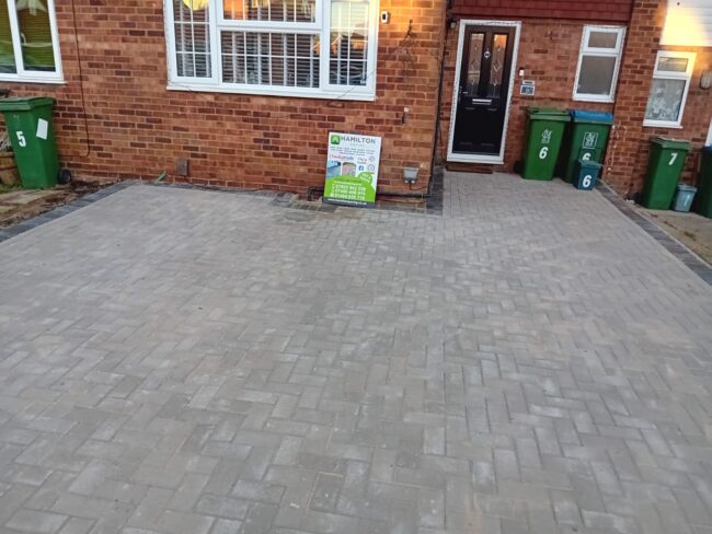 block paved driveway completed